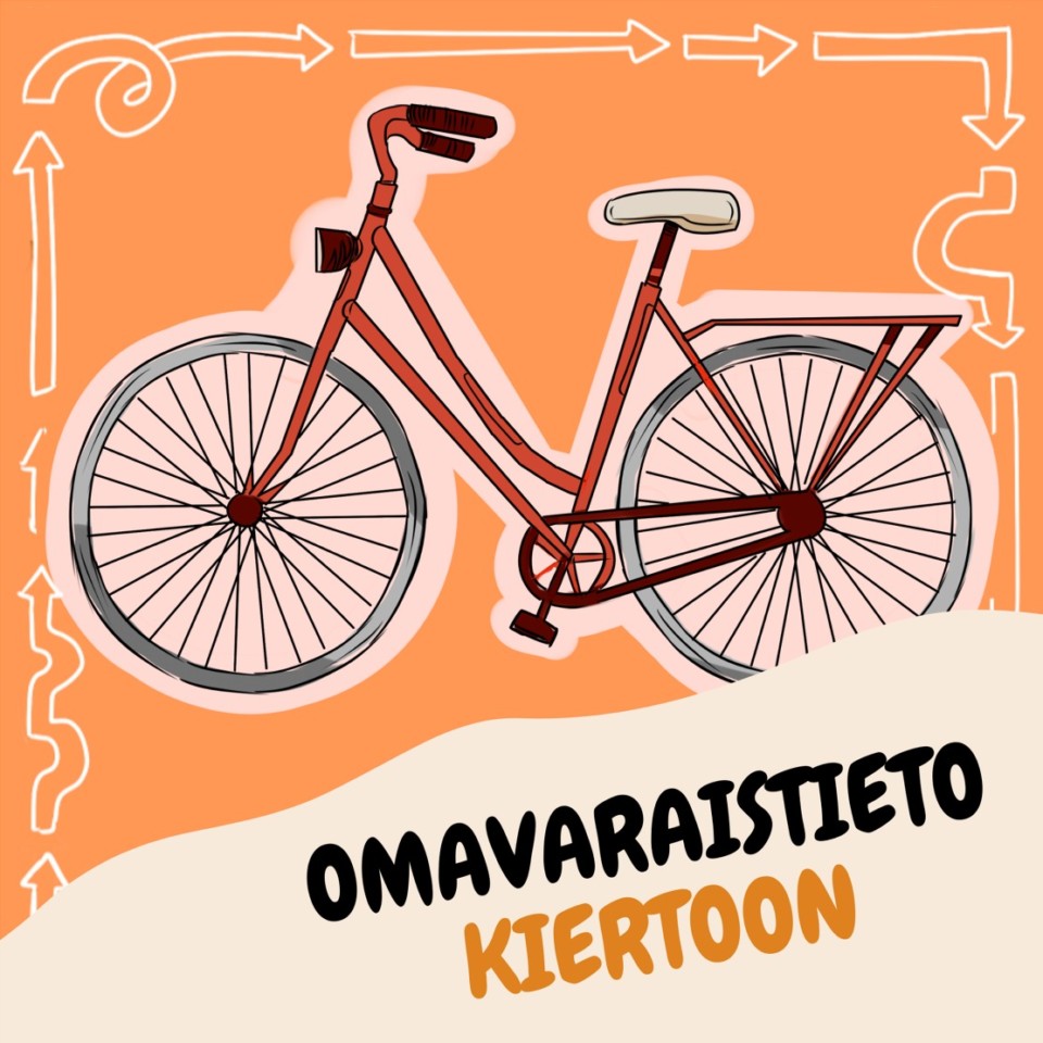 polkupyörän lainasimme, sillä näin me ajellaan, mutta minne? Vaikka sinne!